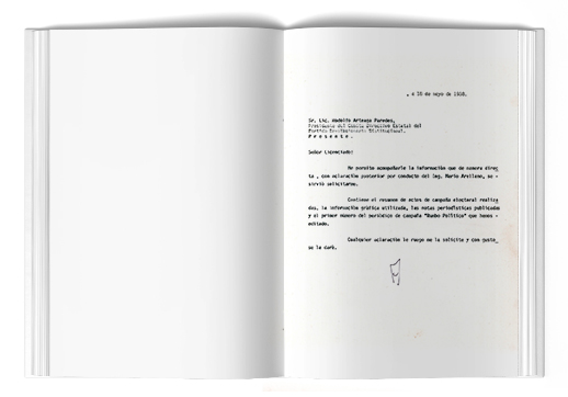 Interior Informe de la campaña electoral para diputado federal. Distrito 1, mayo 1988